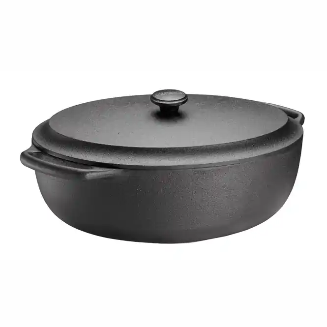 Betaalbaar Skeppshult Casserole Braadpan Ovaal Gietijzeren Deksel 6 L